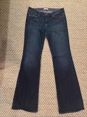 PAIGE Navy Blue Flared Jeans